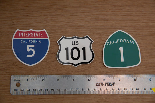 California Freeway Highway Interstate Sign Stickers