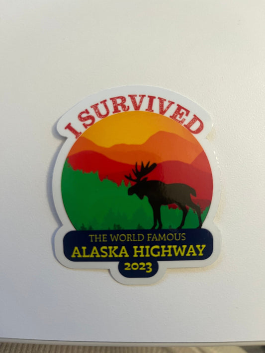 I Survived the Alaska Highway Decal 2023