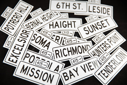 San Francisco Street Sign Decals